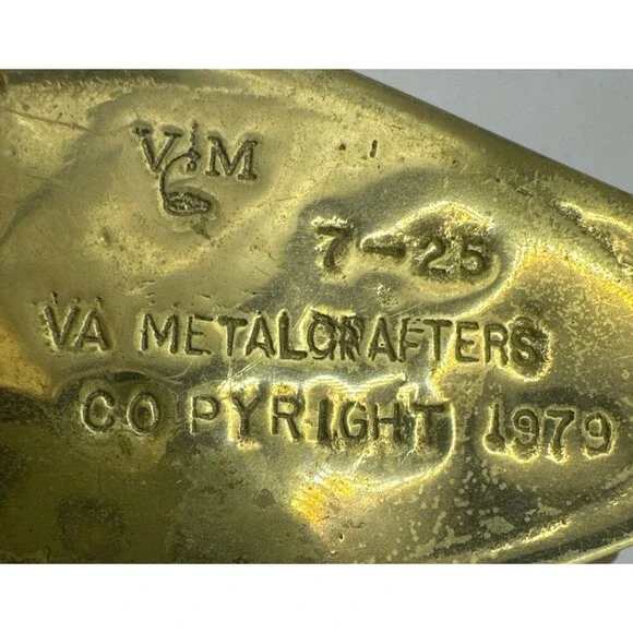 Vintage VIRGINIA METALCRAFTERS Brass Pineapple Clip VIM 7-25 (1979) - Picture 6 of 6